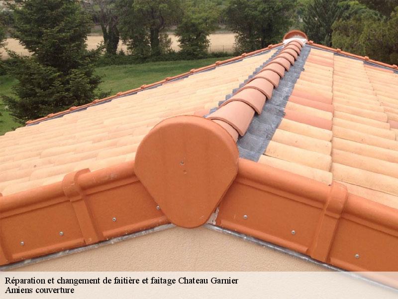 Réparation et changement de faitière et faitage  chateau-garnier-86350 Amiens couverture