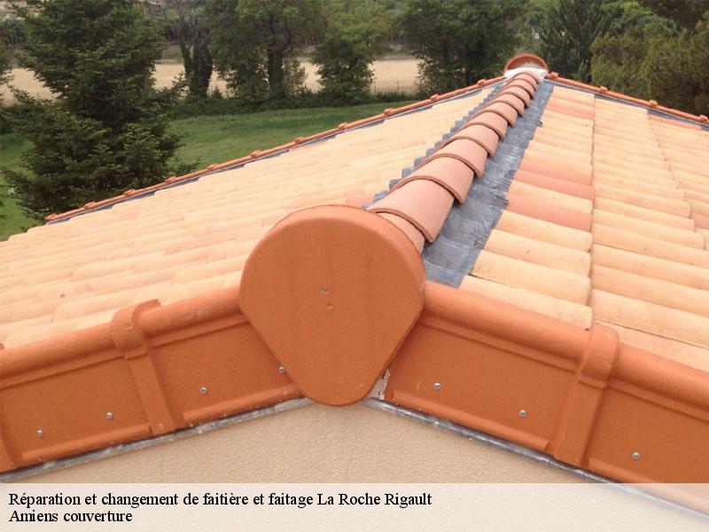 Réparation et changement de faitière et faitage la-roche-rigault-86200 Amiens couverture