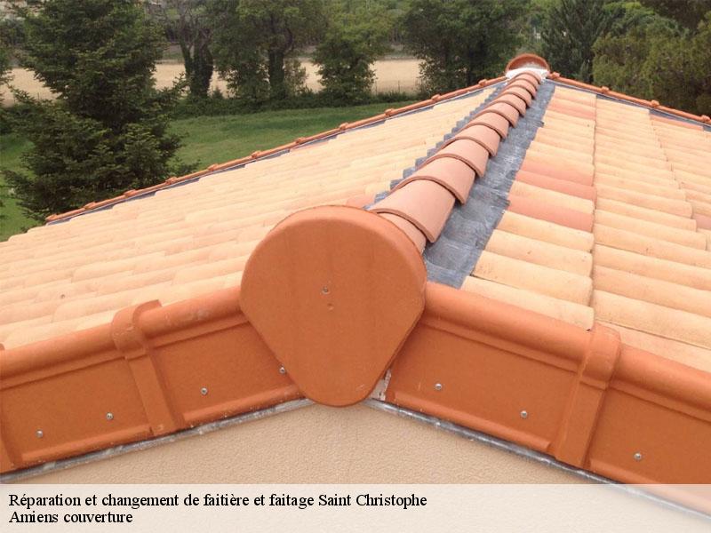 Réparation et changement de faitière et faitage  saint-christophe-86230 Amiens couverture
