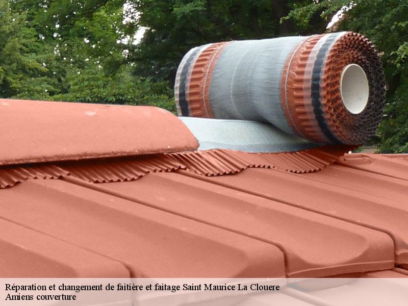 Réparation et changement de faitière et faitage  saint-maurice-la-clouere-86160 Amiens couverture