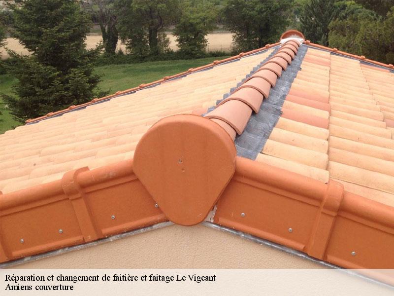 Réparation et changement de faitière et faitage  le-vigeant-86150 Amiens couverture