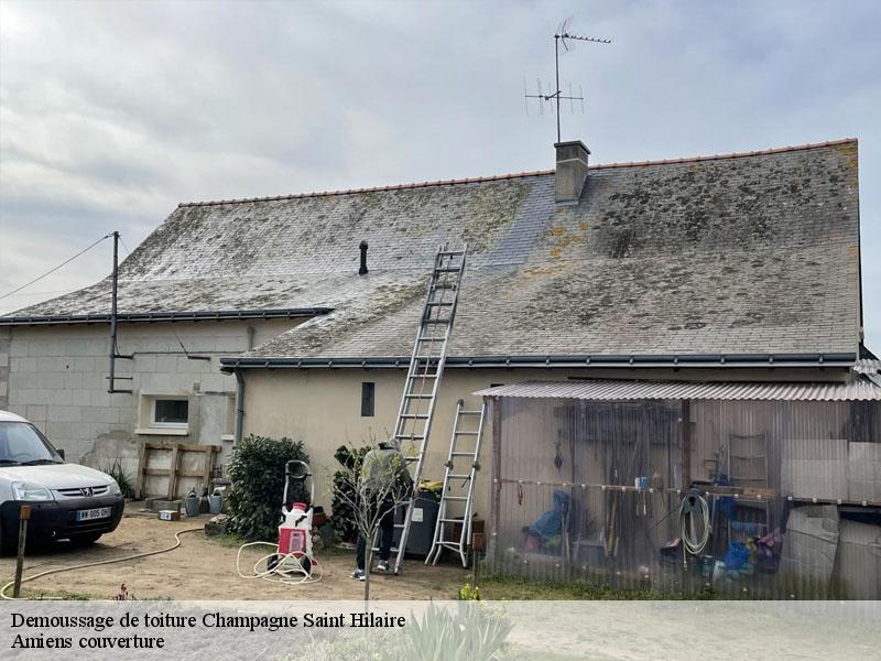 Demoussage de toiture  champagne-saint-hilaire-86160 Amiens couverture