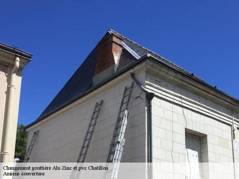 Changement gouttière Alu Zinc et pvc  chatillon-86700 Amiens couverture