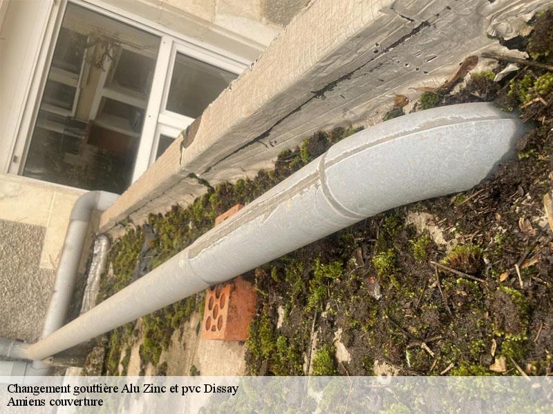 Changement gouttière Alu Zinc et pvc dissay-86130 Amiens couverture
